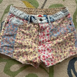 Farm Rio Floral Patchwork Print Shorts